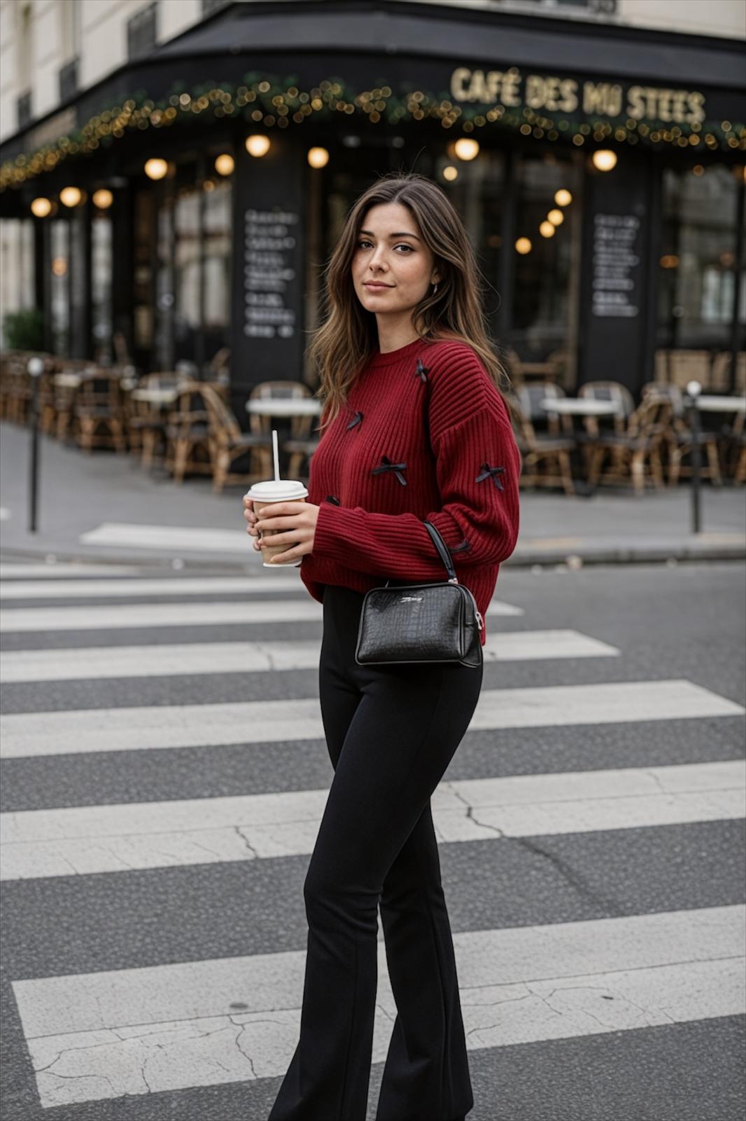 Trendmoona Bordo Fiyonklu Triko Kazak