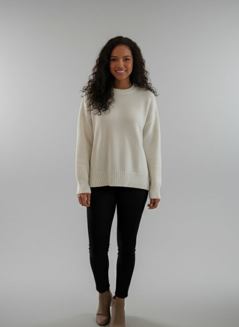 Trendmoona Bisiklet Yaka Selanik Örgü Yumoş Kazak