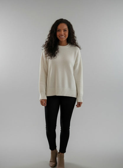 Trendmoona Bisiklet Yaka Selanik Örgü Yumoş Kazak