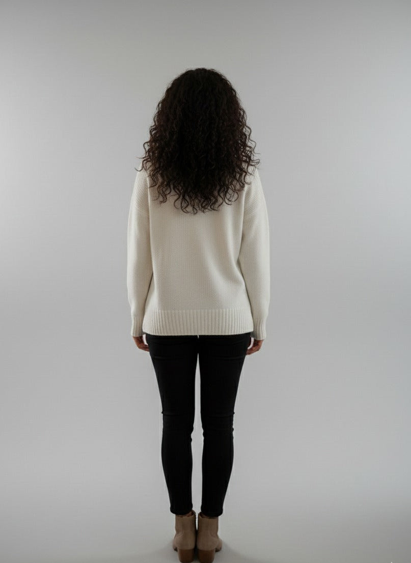 Trendmoona Bisiklet Yaka Selanik Örgü Yumoş Kazak