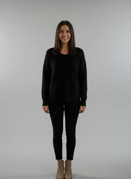 Trendmoona Bisiklet Yaka Selanik Örgü Yumoş Kazak