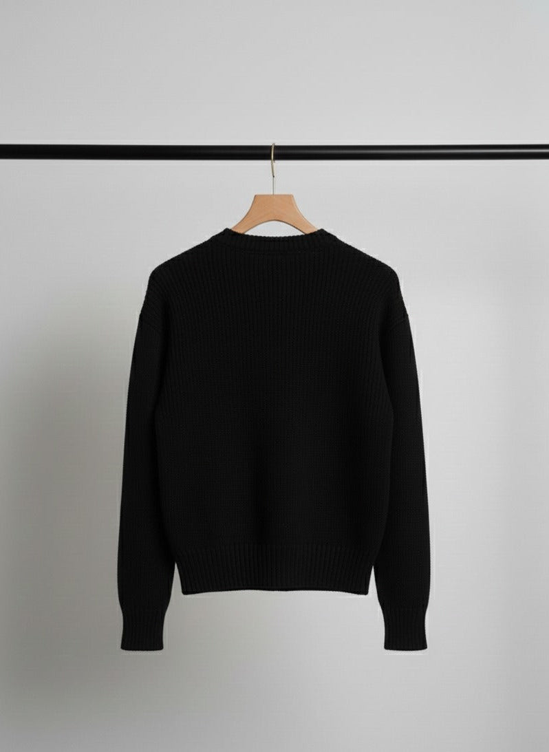 Trendmoona Bisiklet Yaka Selanik Örgü Yumoş Kazak