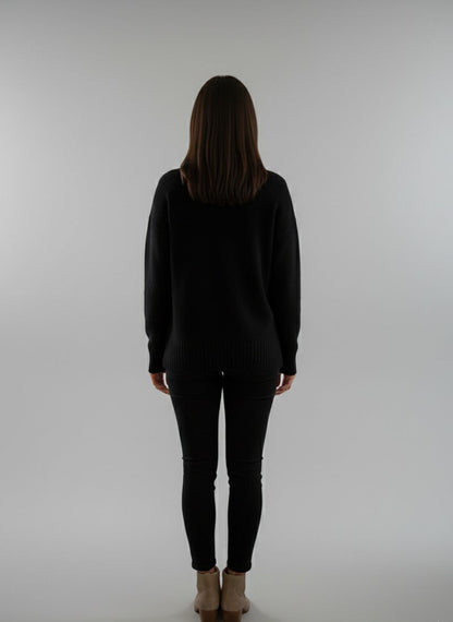 Trendmoona Bisiklet Yaka Selanik Örgü Yumoş Kazak