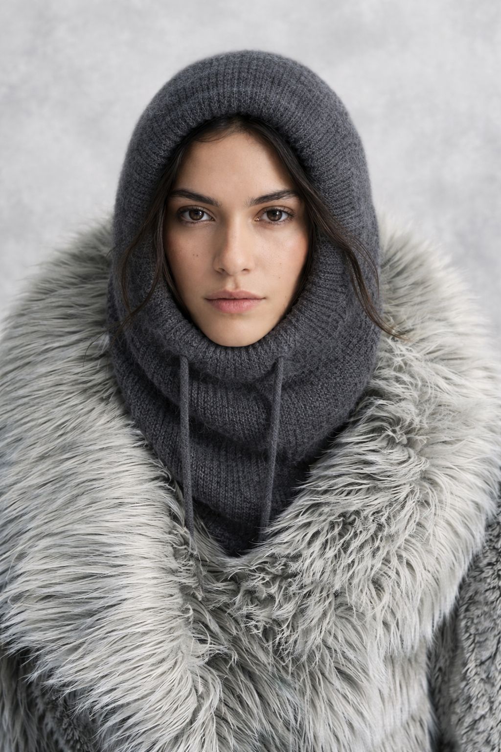 Trendmoona Bağcıklı ve Boyunluklu Kadın Triko Bere