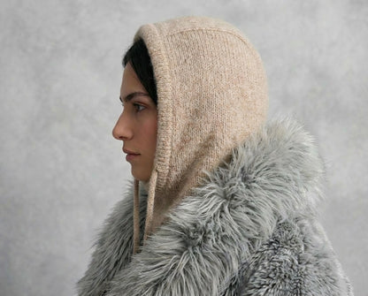 Trendmoona Bağcıklı ve Boyunluklu Kadın Triko Bere