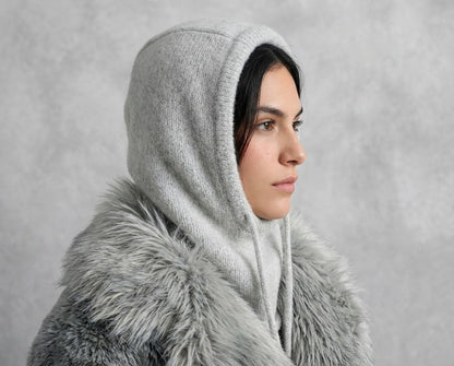 Trendmoona Bağcıklı ve Boyunluklu Kadın Triko Bere